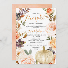 Rustic Fall Pumpkin är på Way Baby Shower Inbjudningar