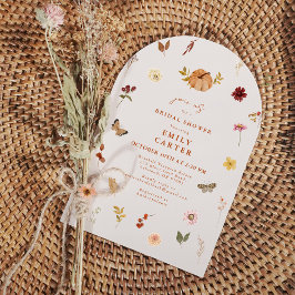 Rustic Fall Pumpkin Bridal Shower Arch Inbjudningar