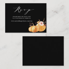 Rustic Fall Pumpkin Bröllop OSA Black Tilläggskort