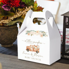 Rustic Fall Pumpkin Lastbil Baby Shower Favbox Presentaskar