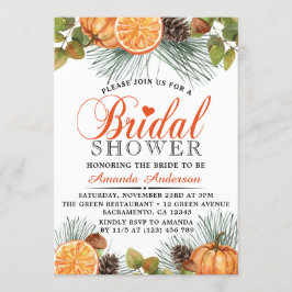 Rustic Fall Pumpkin-Möhippa Inbjudningar