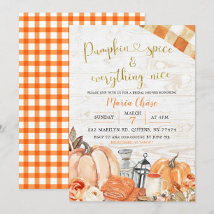 Rustic Fall Pumpkin Spices och Allt Nice Inbjudningar
