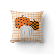 Rustic Fall Pumpkins Orange Gingham Play