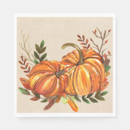 Rustic Fall Pumpkins Pappersservett