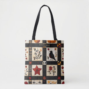 Rustic Fall Quilt Mönster Farmhouse Patchwork Tygkasse
