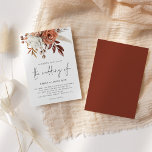 Rustic Fall Terracotta Blommigts bröllopsinbjudan Inbjudningar<br><div class="desc">Rustic Fall Blommigts bröllopsinbjudan. Elegant blommigtar och bär och gräs på hösten,  färg teracotta brun och grädde,  flyter ner från toppen. Bröllop av är i ett set handskriftsskript stil. Anpassa enkelt resten av texten till dina egna detaljer.</div>