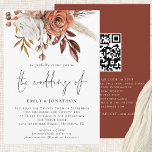 Rustic Fall Terracotta Blommigts QR-koden Bröllop Inbjudningar<br><div class="desc">Rustic Fall Blommigts QR Code Wedding bjudande. Elegant blommigtar och bär och gräs på hösten, färg teracotta brun och grädde, flyter ner från toppen. Bröllop av är i ett set handskriftsskript stil. Anpassa enkelt resten av texten till dina egna detaljer. Om du lägger till din QR-kod på din bröllop-webbplats på...</div>