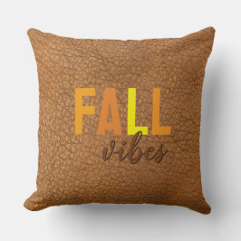Rustic Fall Vibes Faux Brown Leather Dekorativ kud Kudde