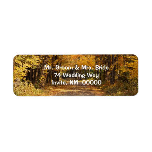 Rustic Fall Wedations-inbjudningar - kuvert e-post Returadress Etikett