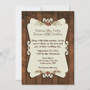 Rustic Fall Wedding bjudande Inbjudningar