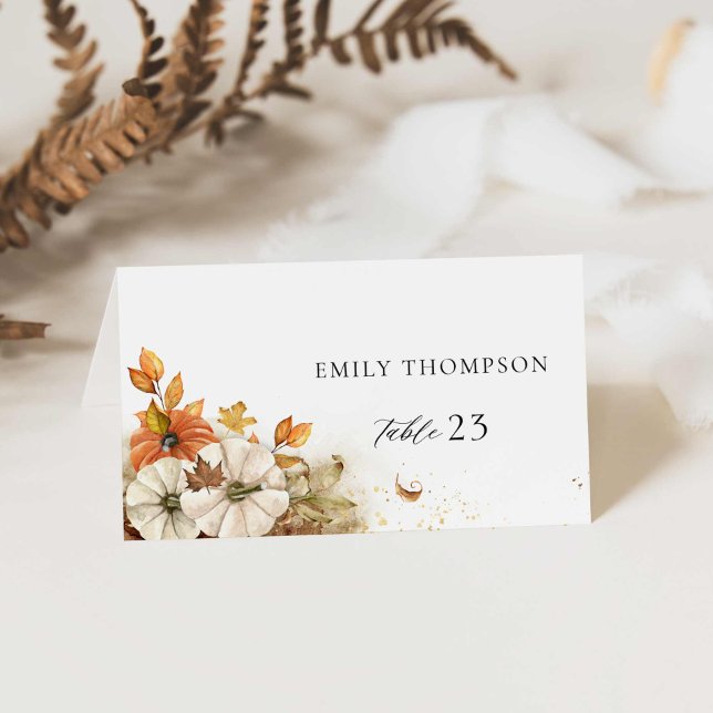 Rustic Fall Wedding Bordsnummer (Fall Rustic Wedding Escort Cards)