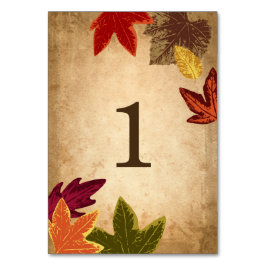Rustic Fall Wedding Bordsnummers | HÖST LÖV Bordsnummer