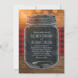 Rustic Fall Wedding Land Mason Burk Inbjudningar