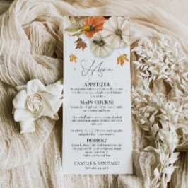 Rustic Fall Wedding Meny