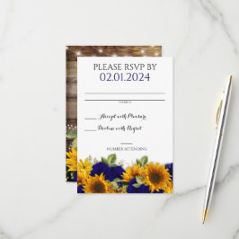 Rustic Fall Wedding Navy Ro OSA kort