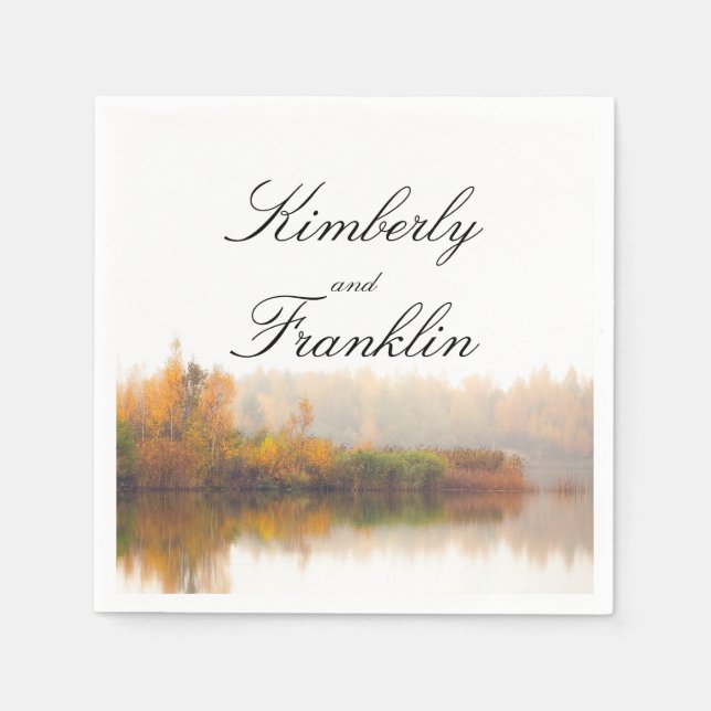 Rustic Fall Wedding Pappersservett (Framsidan)