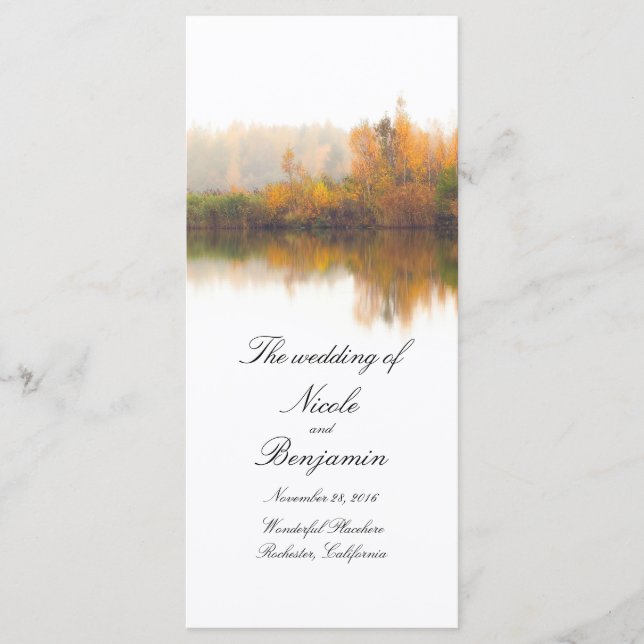 Rustic Fall Wedding-program Program (Framsida)