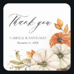 Rustic Fall Wedding Tack Stickers Fyrkantigt Klistermärke<br><div class="desc">Förbättra ditt fallbröllop med vår charmerande "Rustic Fall Tack Wedding Stickers". Perfekt för att försegla dina kort,  dekorera favoritpåsar eller lägga till en speciell beröring på bröllop-papperet,  har dessa klistermärken vackra höst löv och rustiska inslag. Matchande objekt i vår Rustic Fall WedCollection</div>