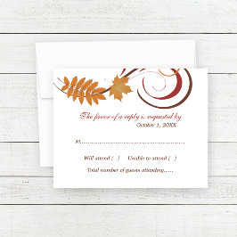 Rustic Falling Löv Bröllop OSA Kort