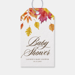 Rustic Falling Löv Garland Autumn Baby Shower Presentetikett