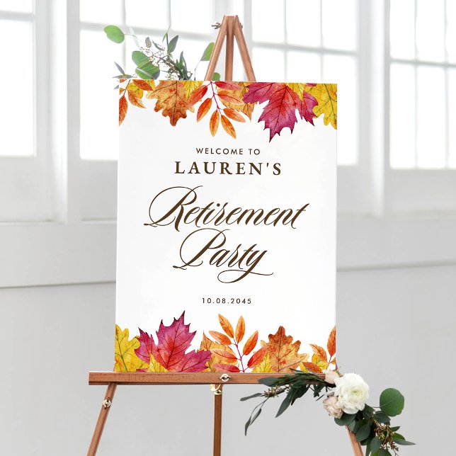 Rustic Falling Löv hösten Pension Party Poster (Skapare uppladdad)