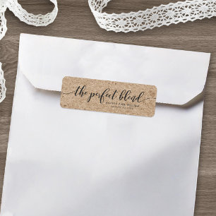 Rustic Falsk Kraftmanuskript Den Perfekta Blandnin Returadress Etikett