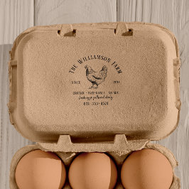Rustic Family Farm Anpassningsbar Egg Carton Självfärgande Stämpel