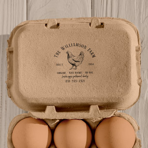 Rustic Family Farm Anpassningsbar Egg Carton Självfärgande Stämpel