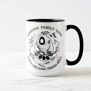 Rustic Family Farm Farmhouse Organic Fresh Eggs Mugg