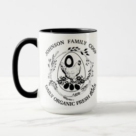 Rustic Family Farm Farmhouse Organic Fresh Eggs Mugg