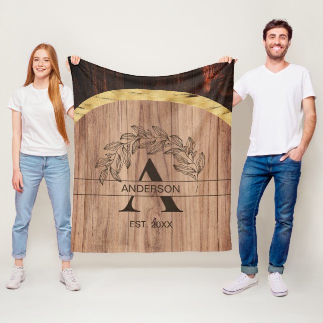 Rustic Family Namn Fleecefilt (På plats)