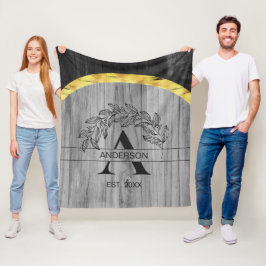 Rustic Family Namn Fleecefilt