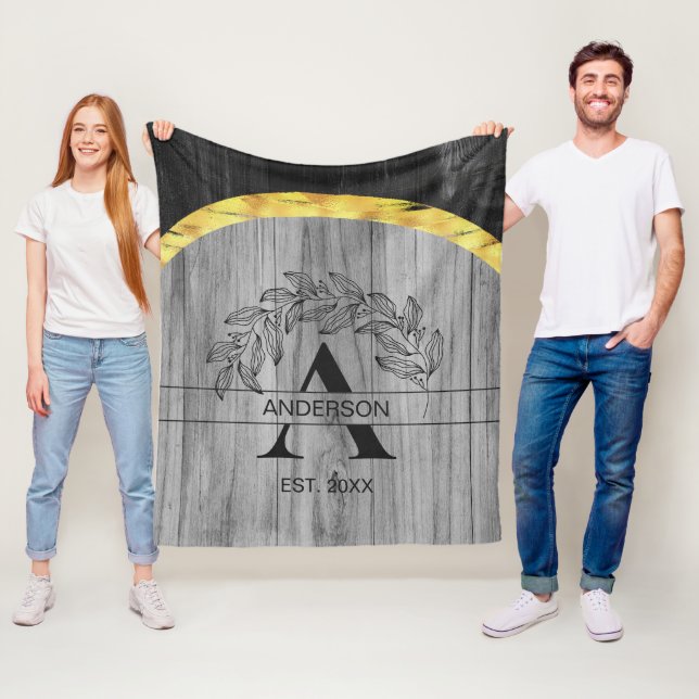 Rustic Family Namn Fleecefilt (På plats)