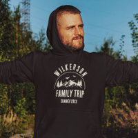 Rustic Family Resa Cabin Skogen Retro Hoodie