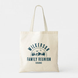Rustic Family Reunion Cabin Retro Coola Navy Tygkasse