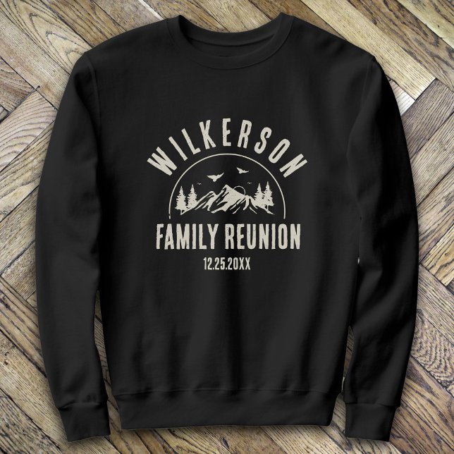 Rustic Family Reunion Cabin Skogen Retro T Shirt (Skapare uppladdad)