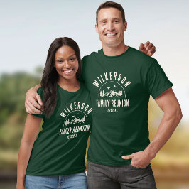 Rustic Family Reunion Cabin Skogen Retro T Shirt