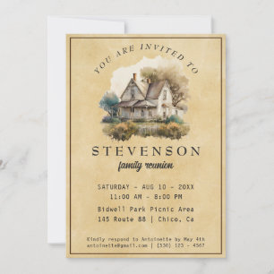 Rustic Family Reunion Inbjudningar
