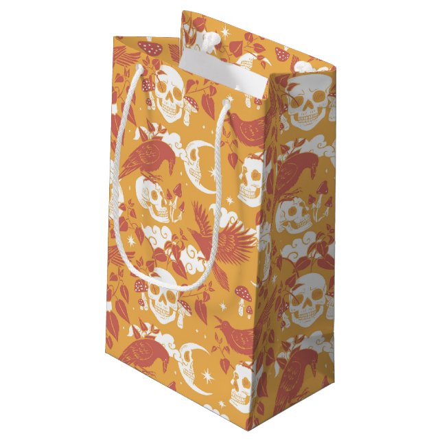 Rustic Färg Halloween Mönster Gift Bag (Baksidan Vinklad)