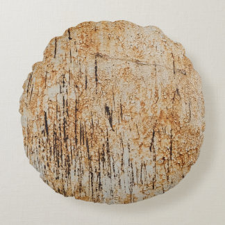 Rustic färg intertwine i korroderad metall struktu rund kudde