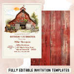 Rustic Farm 50:e födelsedagstraktorn Party Inbjudningar<br><div class="desc">Fira en milstolpe med rustik charm med hjälp av denna inbjudan från Rustic Farm 50:e födelsedagspartiet. Med en klassisk traktorkonstruktion mot en vättad träbakgrund anger inbjudan perfekten för en landskapsininspirerad samling. Med ärliga toner, jordbruksdetaljer och anpassade är det idealiskt för att hedra en älskad persons gyllene födelsedag på den sanna...</div>
