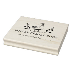 Rustic Farm Anka Egg Carton Frimärke Stämpel