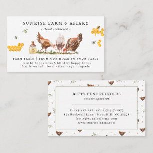 Rustic Farm & Apiary   Ägg och honung i frigående  Visitkort