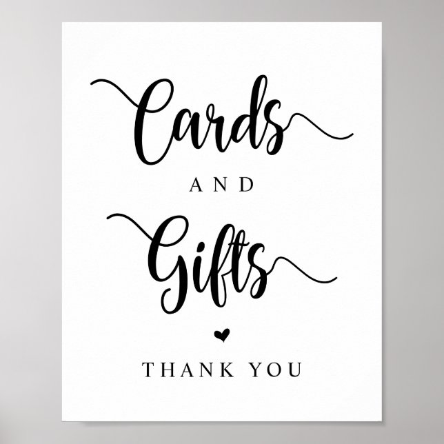 Rustic Farm, Black font, Bröllopskort och Gifts Poster (Framsidan)