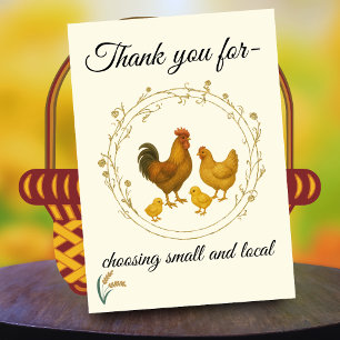 Rustic Farm Chicken Support Small Local Homestead Inbjudan