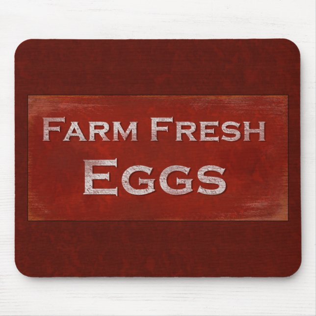 Rustic Farm Fresh Eggs Mousepad Musmatta (Framsidan)
