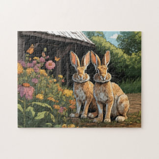 Rustic Farm Hares Pussel