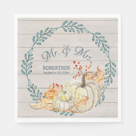 Rustic Farm Höst löv n Pumpkin Möhippa Pappersservett