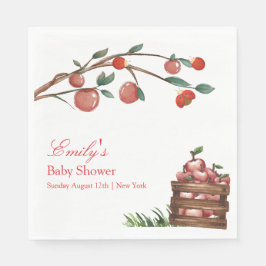 Rustic Farm Ladybug Apple Girl Shower Pappersservett