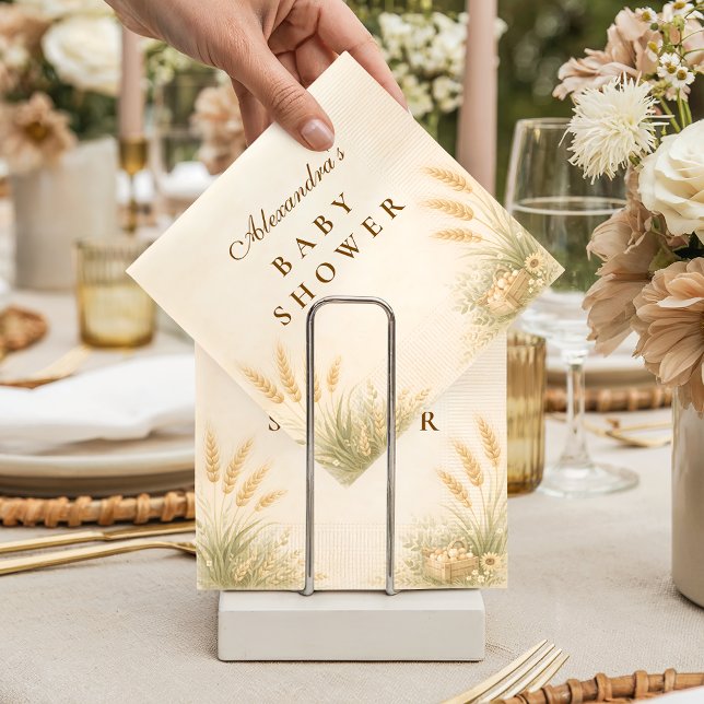 Rustic Farm Meadow Baby Shower Pappersservett (Skapare uppladdad)